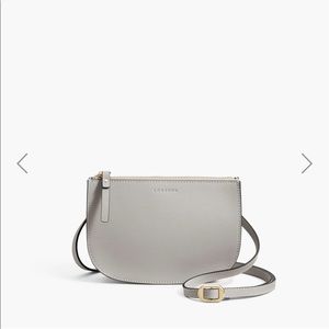 NWT Lo & Sons - Waverly 2 Large, Light Gray, Saffiano Leather, Gold Hardware